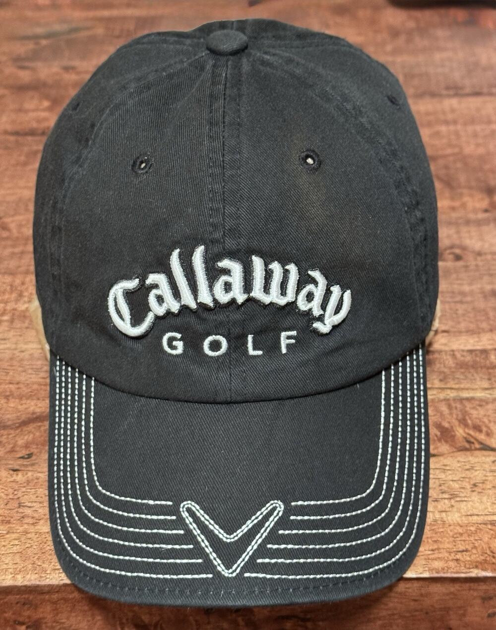 Callaway Golf Strapback Adjustable Hat Cap Black White